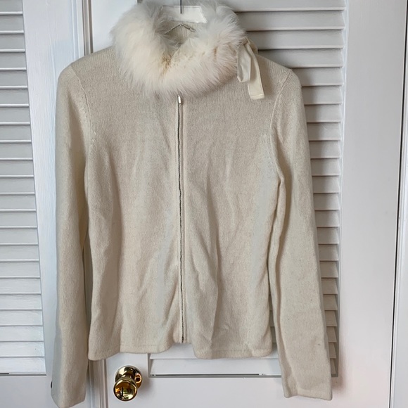 Bloomingdales Cashmere Tops - Bloomingdales Cashmere Zippered Sweater size M